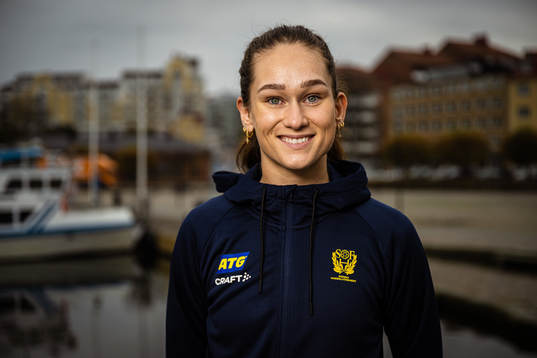 Evelina Eriksson of Sweden at a press event