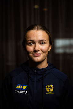 Clara Petersson of Sweden at a press event