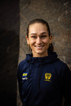 Evelina Eriksson of Sweden at a press event