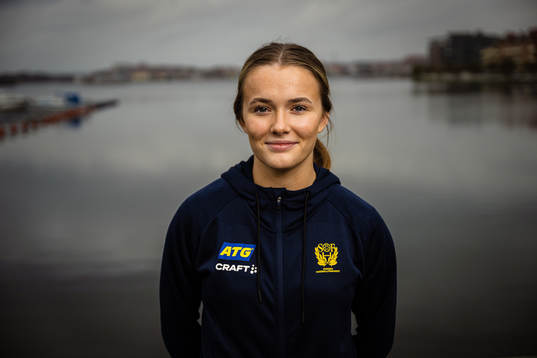 Clara Petersson of Sweden at a press event