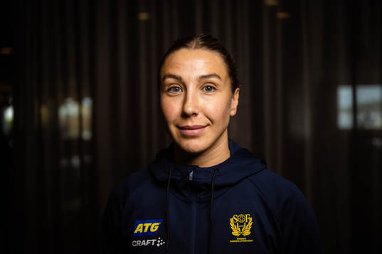Anna Lagerquist of Sweden at a press event
