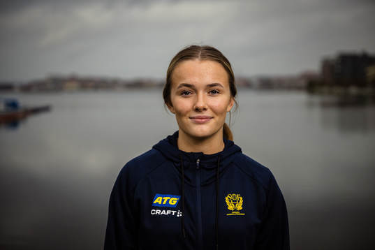 Clara Petersson of Sweden at a press event