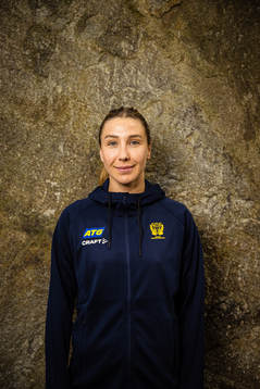 Anna Lagerquist of Sweden at a press event
