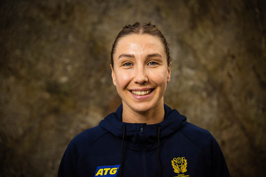 Anna Lagerquist of Sweden at a press event