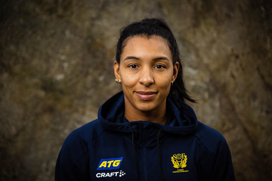 Jamina Roberts of Sweden at a press event