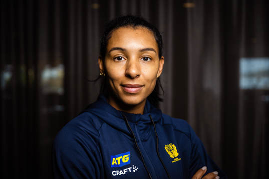 Jamina Roberts of Sweden at a press event