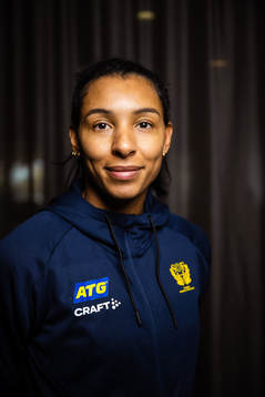 Jamina Roberts of Sweden at a press event