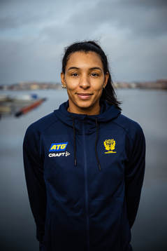 Jamina Roberts of Sweden at a press event
