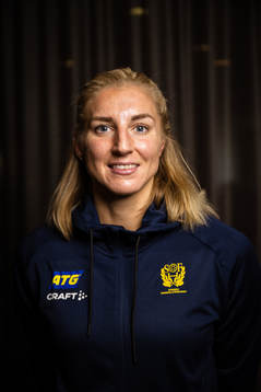 Linn Blohm of Sweden at a press event