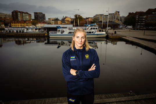 Linn Blohm of Sweden at a press event