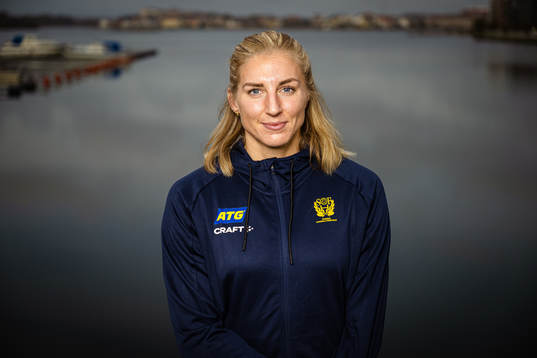 Linn Blohm of Sweden at a press event