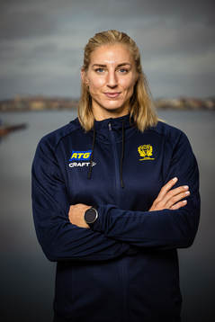 Linn Blohm of Sweden at a press event