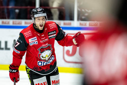 Malmö Redhawks Pathrik Westerholm jublar