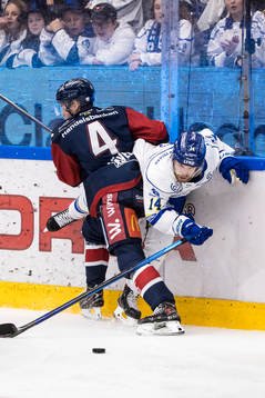 Linköpings målvakt Mattias Hävelid och Leksands Oskar