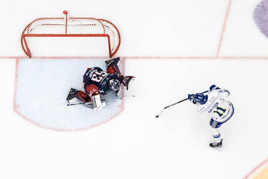 Linköpings målvakt Marcus Högberg och Leksands Martin
