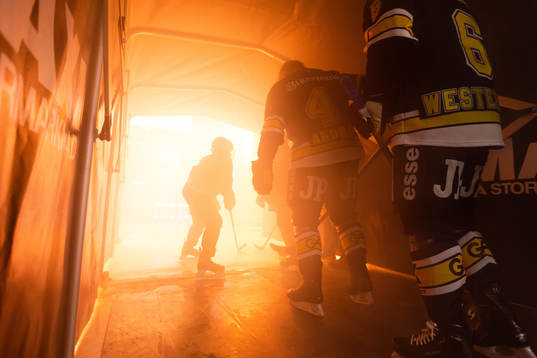 HV71s spelare redo att äntra isen