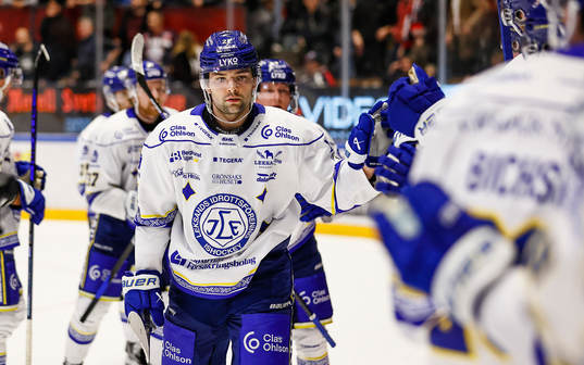 Leksands spelare jublar
