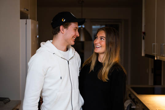 Sävehofs Stella Huselius och Frölundas Joel Ratkovic