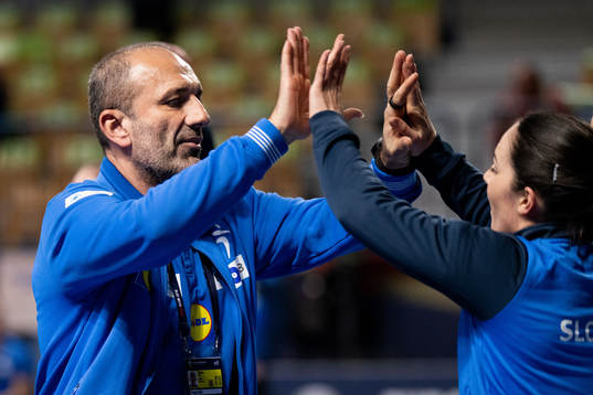 Head coach Branka Mijatovic of Slovenia