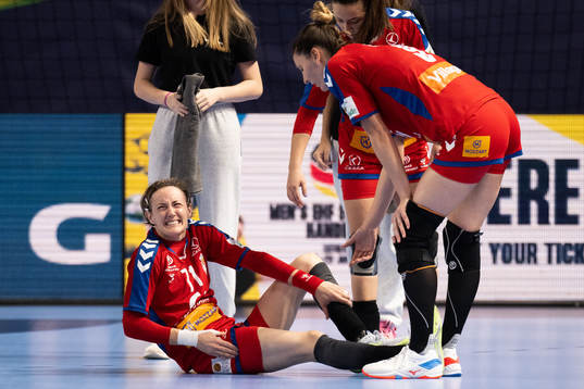 Kristina Liscevic of Serbia in pain