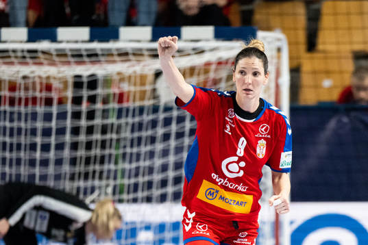 Jovana Bogojevic of Serbia celebrates