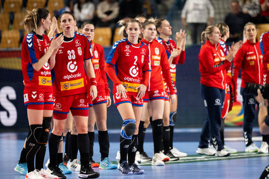 Sanja Radosavljevic of Serbia looks dejected