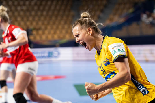 Nathalie Hagman of Sweden celebrates