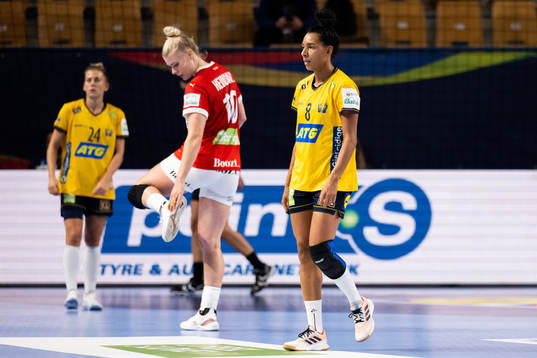 Jamina Roberts of Sweden looks dejected