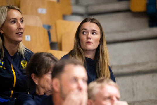 Clara Petersson Bergsten of Sweden in the stands