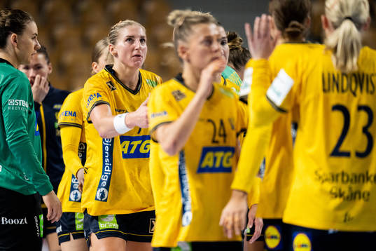 Linn Blohm of Sweden looks dejected