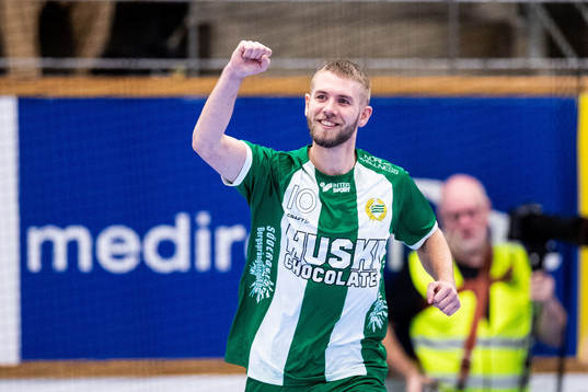 Hammarbys Oliver Wigmark jublar