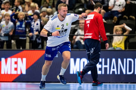 Anton Månsson of Ystad IF celebrates