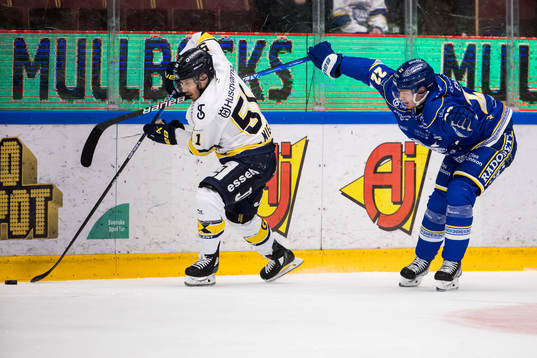 HV71s Andy Miele och Leksands Tobias Ekberg