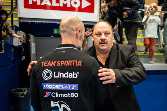HK Malmös tränare Björn Sätherström och ordförande