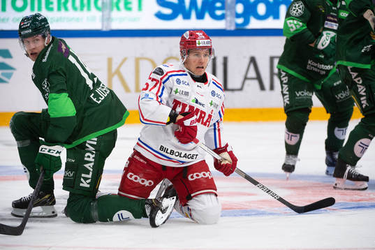 Färjestads Victor Ejdsell och Timrås Anton Wedin