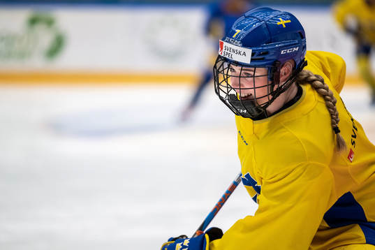 Emma Forsgren of Sweden at a training session