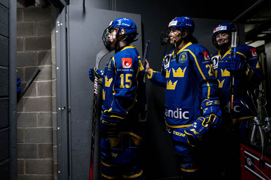 Lisa Johansson, Fanny Rask and Linnéa Andersson of Sweden