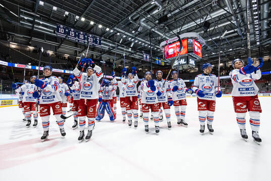 Oskarshamns spelare jublar