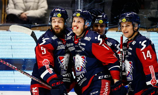 Linköpings Henrik Törnqvist jublar
