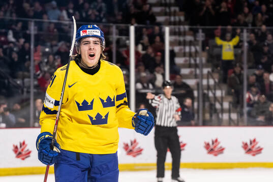Leo Carlsson of Sweden celebrates