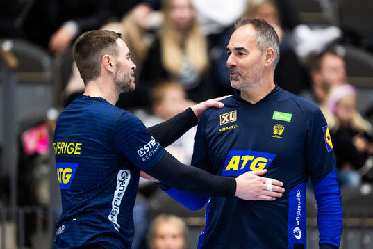 målvakt Andreas Palicka och målvaktstränare Tomas