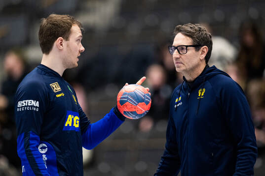 Felix Claar och förbundskapten Glenn Solberg