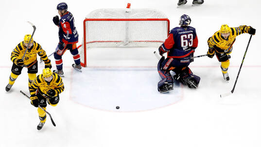 Linköpings målvakt Marcus Högberg deppar