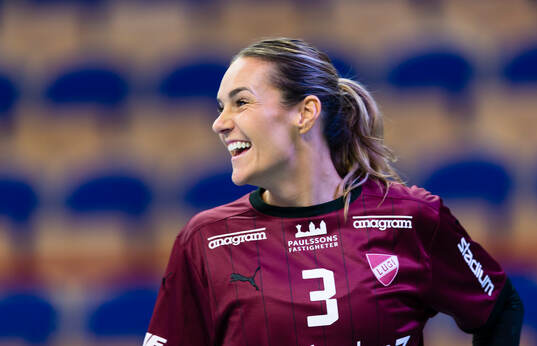 Lugis Sabina Jacobsen på uppvärmningen