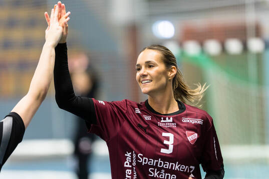 Lugis Sabina Jacobsen på uppvärmningen