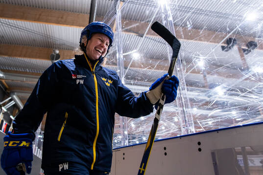 Assistant coach Pernilla Winberg of Sweden at a practice