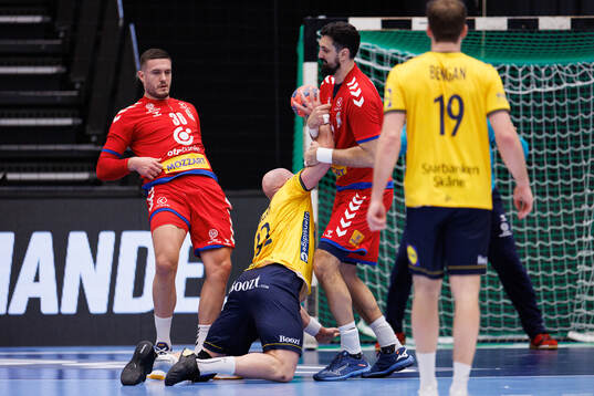 Oscar Bergendahl of Sweden against Milos Orbovic and Ilija