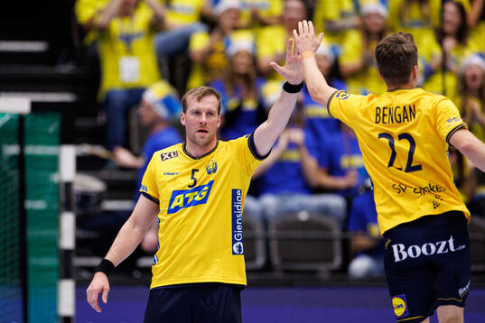 Max Darj of Sweden celebrates