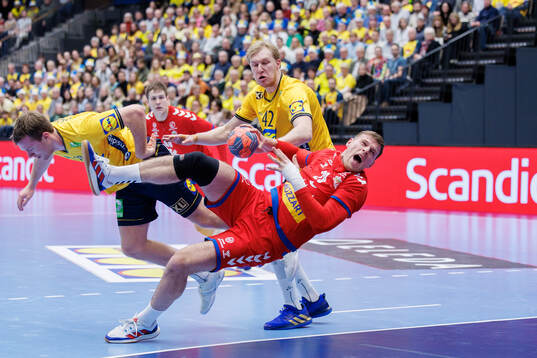 Eric Johansson of Sweden and Dragan Pechmalbec of Serbia
