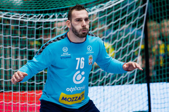 Goalkeeper Vladimir Cupara of Serbia